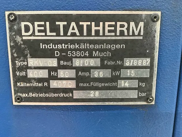 2000 deltatherm rkv 103 luchtbehandelingsinstallatie - afbeelding 9 van  17