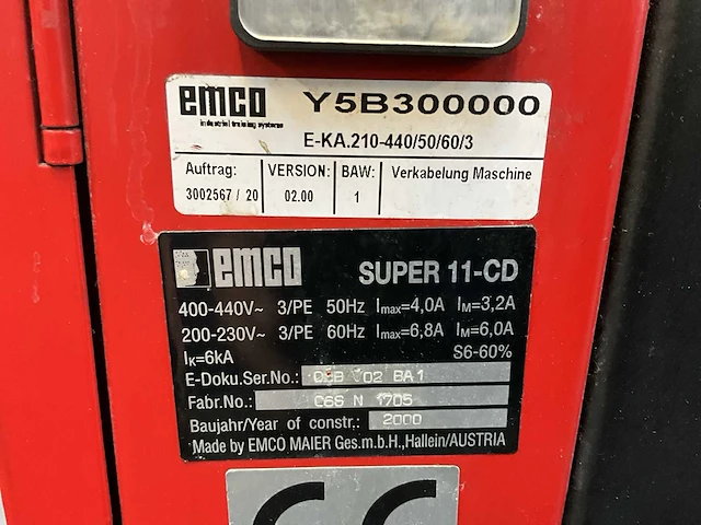 2000 emco super 11 cd universele draaibank - afbeelding 8 van  8