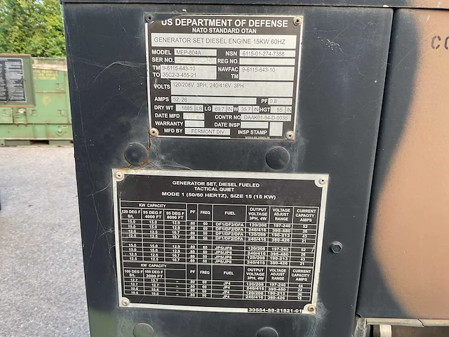 2000 fermont div mep-804a stroomgenerator - afbeelding 9 van  9