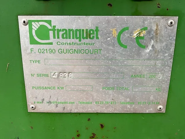 2000 franquet synchrolab front zaaibedbereider - afbeelding 8 van  18