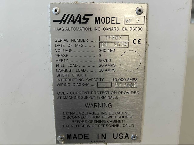 2000 haas vf-3 cnc universeel machinecentrum - afbeelding 6 van  14