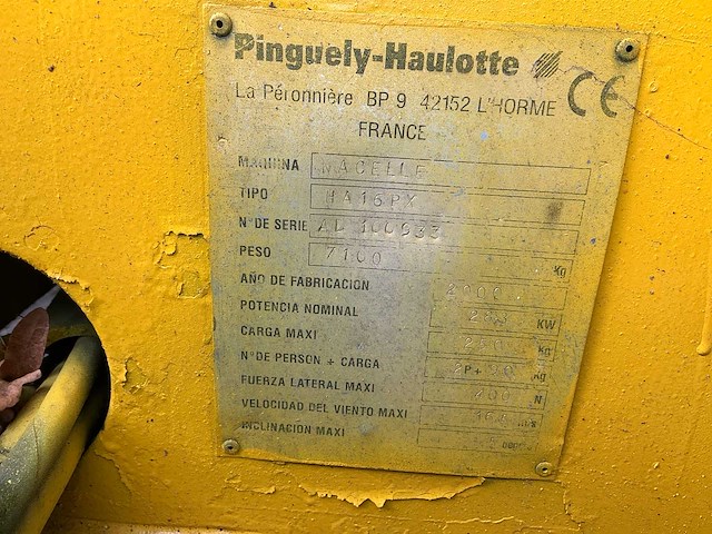 2000 haulotte ha16px hoogwerker - afbeelding 5 van  29
