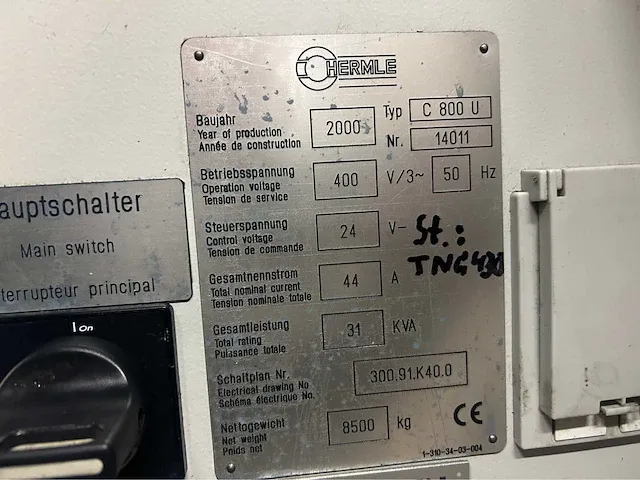 2000 hermle c 800 u cnc bewerkingscentrum - afbeelding 8 van  16