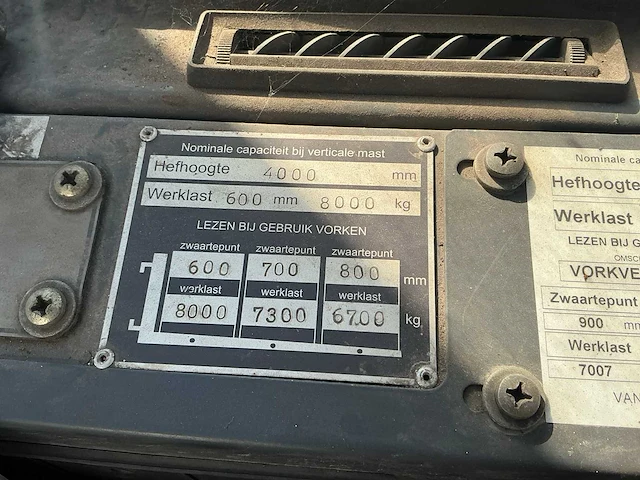 2000 linde h80d/900-02 vorkheftruck - afbeelding 14 van  25