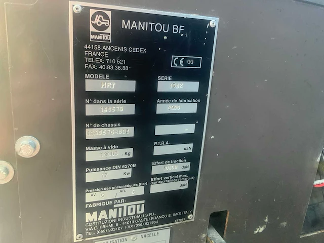 2000 manitou mrt 1542 verreiker - afbeelding 30 van  37