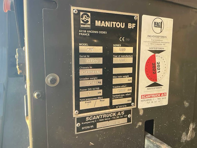 2000 manitou mrt 1850 comfort verreiker - afbeelding 30 van  37
