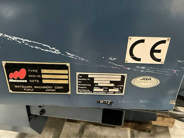 2000 matsuura mc-800vg2 cnc bewerkingscentrum - afbeelding 9 van  20