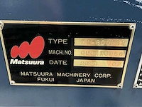 2000 matsuura mc-800vg2 cnc bewerkingscentrum - afbeelding 16 van  26