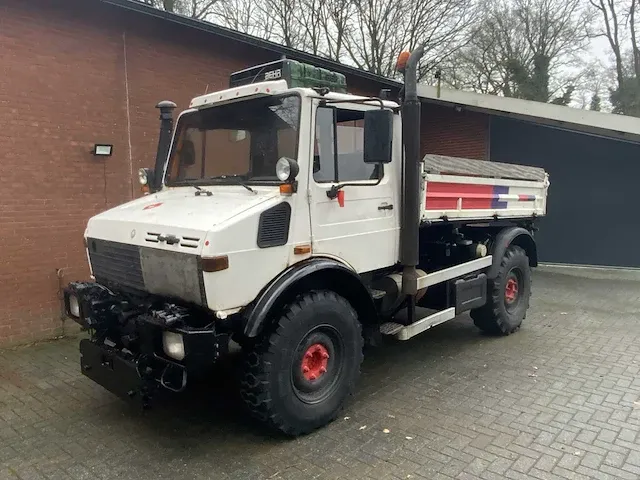 2000 mercedes-benz unimog 4x4 427-20 kipper tnx-63-p - afbeelding 1 van  40