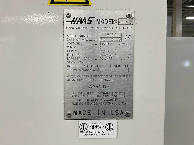 2000 mikron haas vce 1000 cnc freesmachine - afbeelding 10 van  20