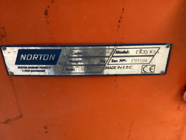 2000 norton ck35ksa beton/asfaltzaagmachine - afbeelding 2 van  10