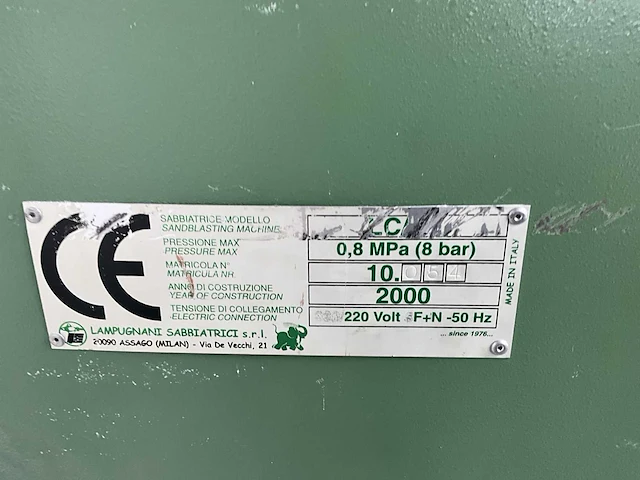 2000 pneumix lca straalcabine - afbeelding 9 van  9