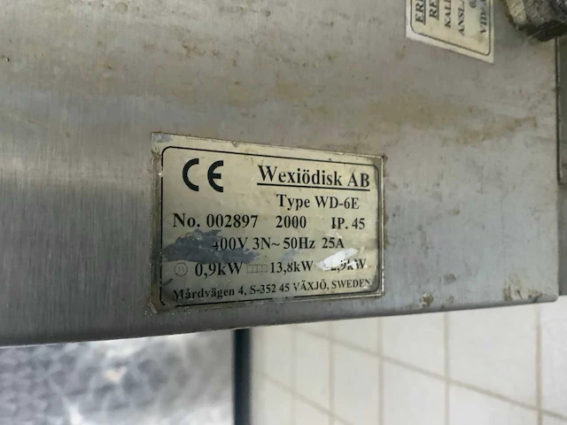 2000 rhima wd6 korvenvaatwasmachine - afbeelding 6 van  8