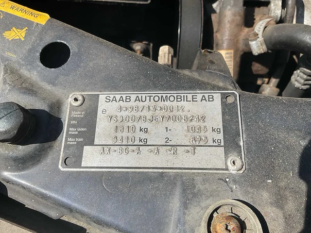 2000 saab 9-3 cabrio 39-fj-zz - afbeelding 16 van  19