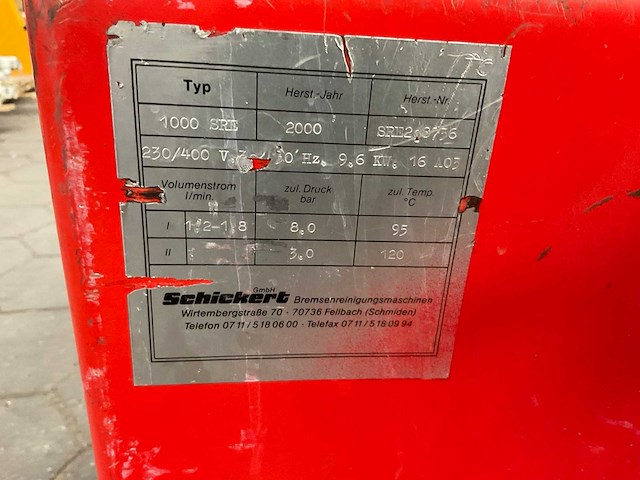 2000 schickert 1000sre stoomreiniger - afbeelding 7 van  7