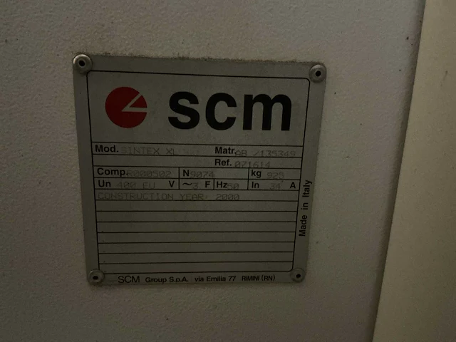 2000 scm sintex xl vierzijdige schaafmachine - afbeelding 2 van  10