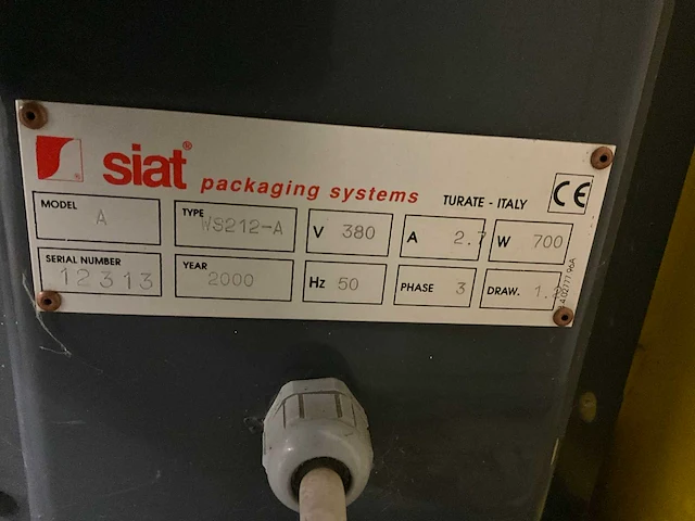 2000 siat ws212-a palletfoliewikkelaar - afbeelding 6 van  6