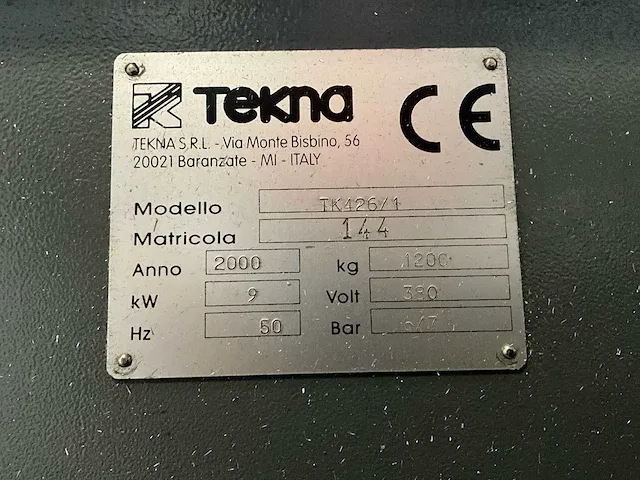2000 tekna tk426/1 cnc-bewerkingscentrum - afbeelding 7 van  17