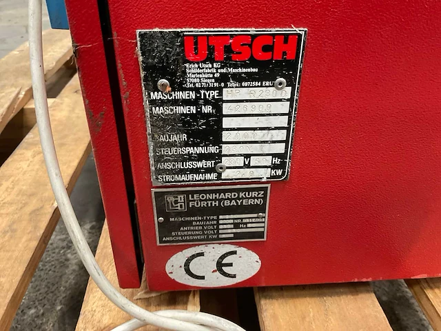 2000 utsch hp 230 d overige plaatbewerkingsmachines - afbeelding 8 van  8