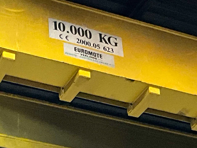 2000 verlinde dubbelligger bovenloophalkraan 10t - afbeelding 6 van  17