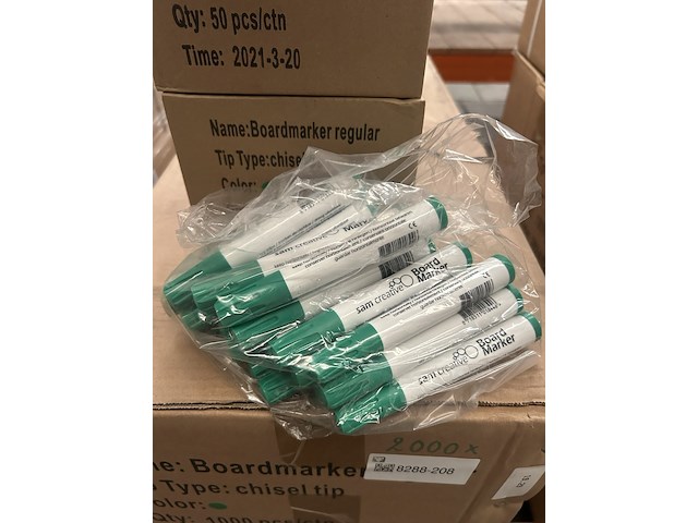 2000x boardmarker regular round tip groen sam creative - afbeelding 2 van  3