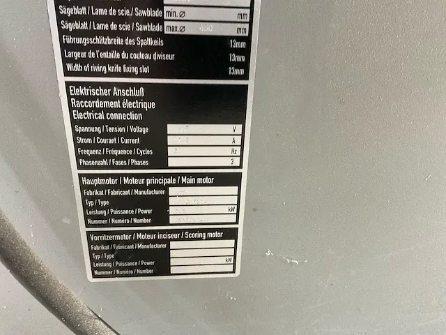 2001 altendorf f 45 ce-ausf formaatcirkelzaagmachine - afbeelding 3 van  19