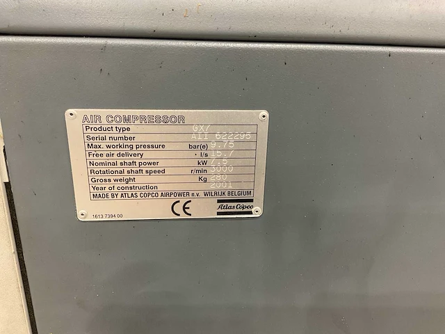 2001 atlas copco gx7 luchtcompressor - afbeelding 7 van  11
