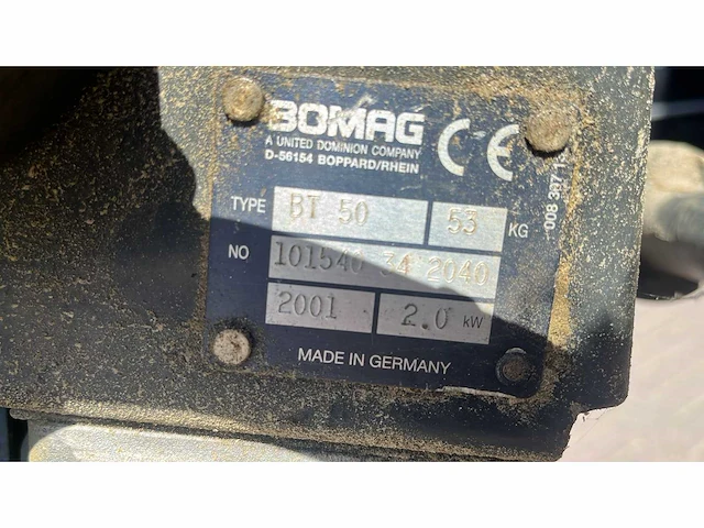 2001 bomag bt50 trilstamper - afbeelding 4 van  4