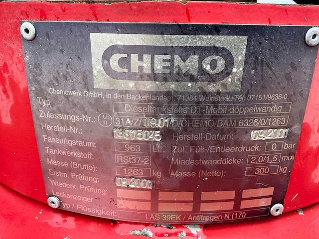 2001 chemo dt-mobile opslagtank - afbeelding 5 van  13