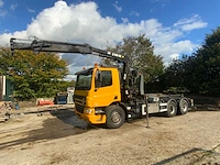 2001 daf cf 85.410 vrachtwagen haakarm hiab 102-2 autolaadkraan bl-pt-95 - afbeelding 2 van  63
