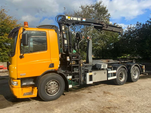 2001 daf cf 85.410 vrachtwagen haakarm hiab 102-2 autolaadkraan bl-pt-95 - afbeelding 5 van  63