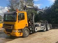 2001 daf cf 85.410 vrachtwagen haakarm hiab 102-2 autolaadkraan bl-pt-95