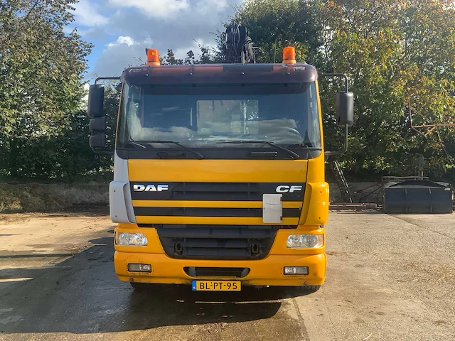 2001 daf cf 85.410 vrachtwagen haakarm hiab 102-2 autolaadkraan bl-pt-95 - afbeelding 34 van  63