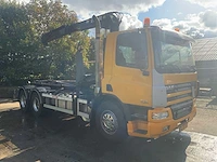 2001 daf cf 85.410 vrachtwagen haakarm hiab 102-2 autolaadkraan bl-pt-95 - afbeelding 61 van  63