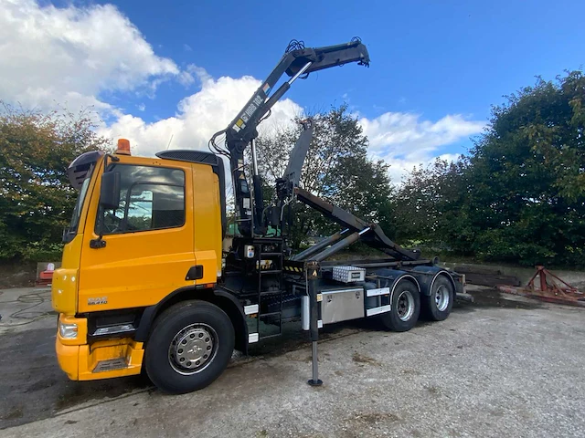 2001 daf cf 85.410 vrachtwagen haakarm hiab 102-2 autolaadkraan bl-pt-95 - afbeelding 62 van  63