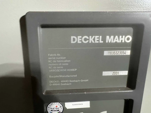 2001 deckel-maho dmu 50 t cnc bewerkingscentrum - afbeelding 5 van  10