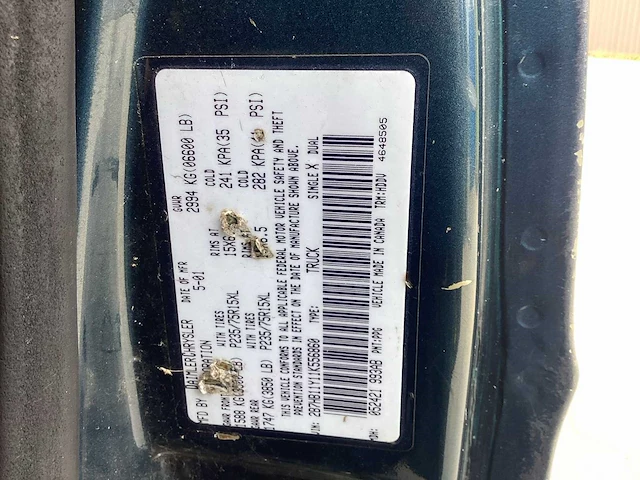 2001 dodge 1500 ram bedrijfswagen - afbeelding 6 van  14