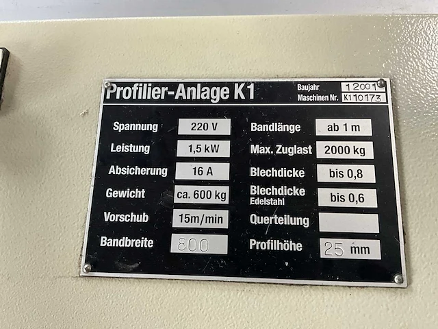 2001 draco k1 profileermachine - afbeelding 6 van  14