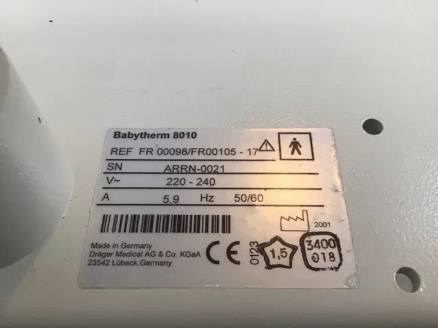 2001 dräger babytherm couveuse - afbeelding 5 van  5