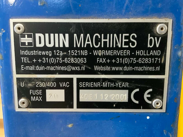 2001 duin machines xxl opsluitbank - afbeelding 9 van  17