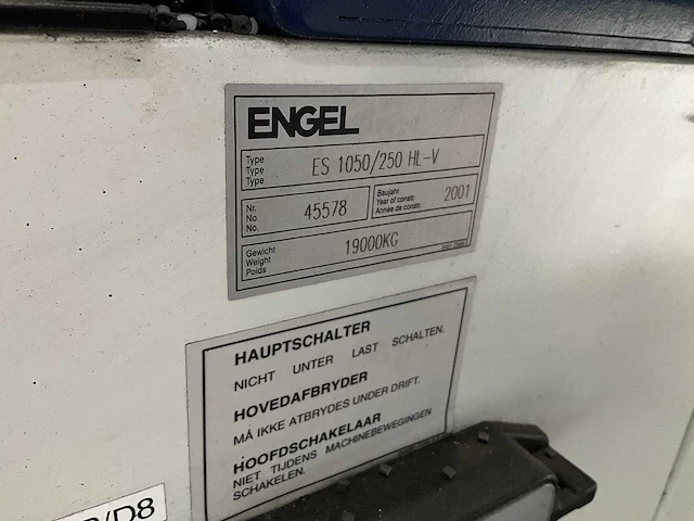 2001 engel es 1050/250 hl-v spuitgietmachine - afbeelding 14 van  22