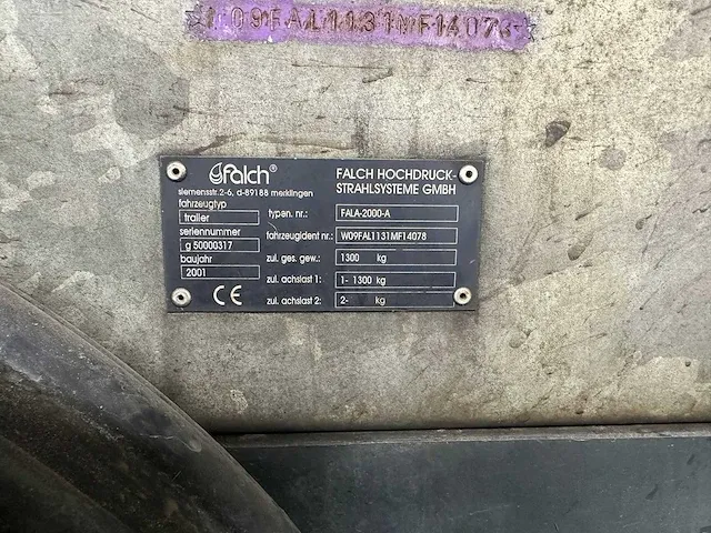 2001 falch fala-2000-a ultra waterstraler en hogedrukreiniger - afbeelding 7 van  15