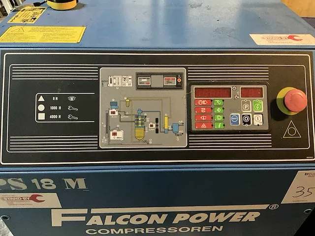 2001 falcon power ps18m schroefcompressor - afbeelding 4 van  10