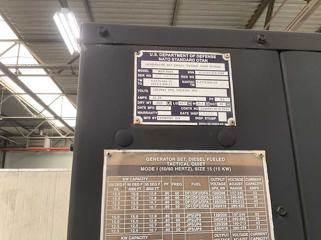 2001 fermont div mep-804a stroomgenerator op aanhanger - afbeelding 13 van  13