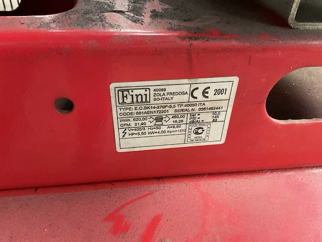 2001 fini e.c.bk14-270f luchtcompressor - afbeelding 8 van  9