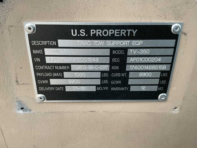 2001 ford f.350 xl super duty pick up trac tow support eqp - afbeelding 16 van  16