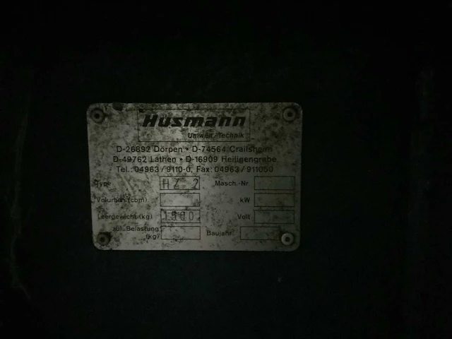 2001 husmann hz2 shredderlijn - afbeelding 21 van  21