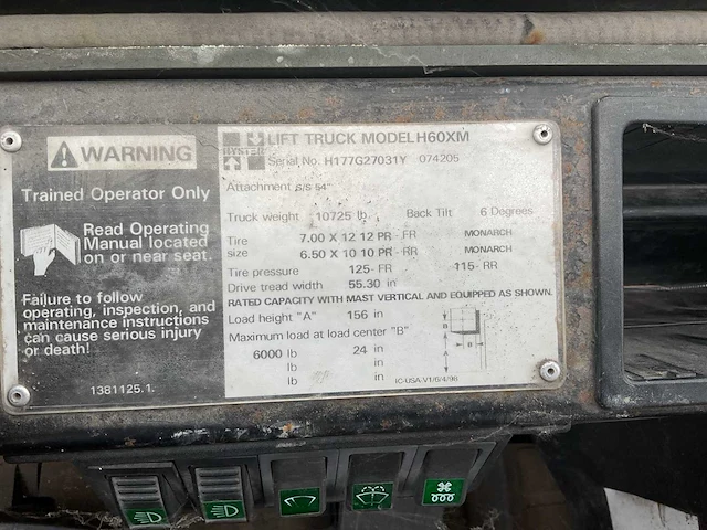 2001 hyster h 60 xm vorkheftruck - afbeelding 8 van  18