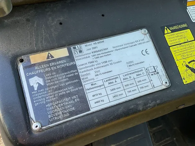 2001 hyster h5.00xm vorkheftruck - afbeelding 4 van  12