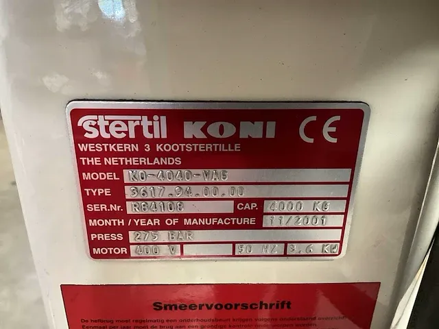 2001 koni 3617.94.00.00 hefbrug - afbeelding 9 van  17